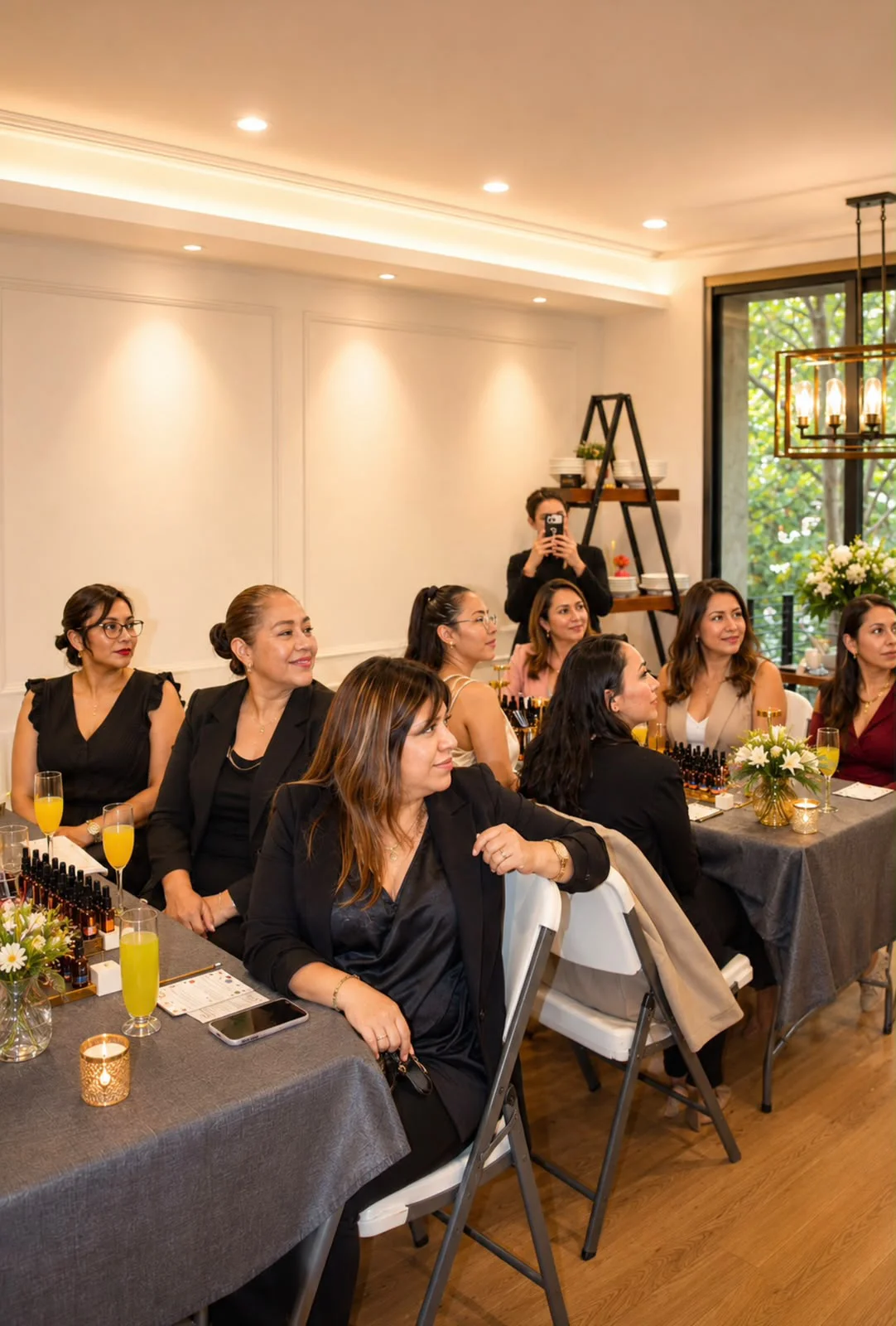 Invitadas disfrutando el taller